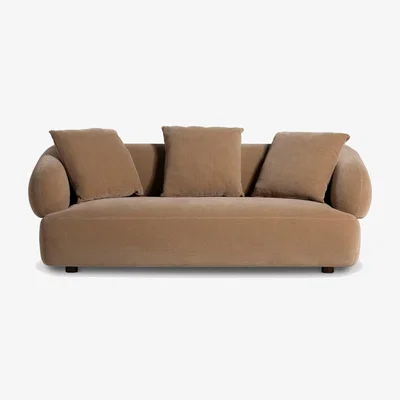 Barker and Stonehouse Blume 3 Seater Sofa, Brown Fabric | Barker & Stonehouse