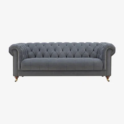 Barker and Stonehouse Ullswater 3.5 Seater Sofa, Grey Velvet | Barker & Stonehouse