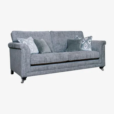 Barker and Stonehouse Kentwell 3 Seater Sofa, Grey Fabric | Barker & Stonehouse
