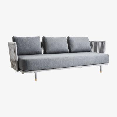 Barker and Stonehouse Cane-line Moments Outdoor 3 Seater Sofa, Grey | Barker & Stonehouse