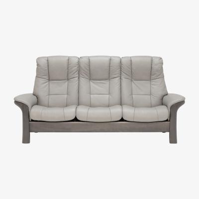 Barker and Stonehouse Stressless Windsor High Back 3 Seater, Choice of Leather