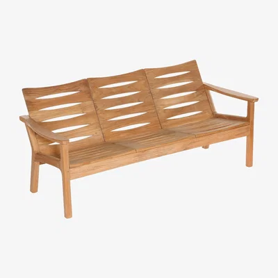Barker and Stonehouse Barlow Tyrie Monterey Deep Seated 3 Seater Garden Sofa, Brown Wood | Barker & Stonehouse