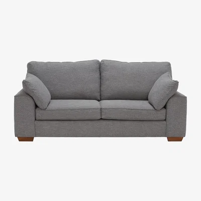 Barker and Stonehouse Findlay Large 3 Seater Sofa, Grey Fabric | Barker & Stonehouse