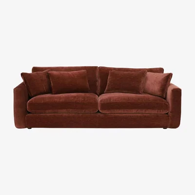 Barker and Stonehouse Fable Extra Large 3 Seater Sofa, Red Fabric | Barker & Stonehouse