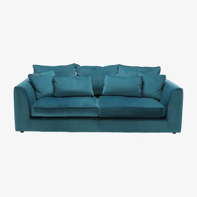 Barker and Stonehouse Harrington Large 3 Seater Sofa, Blue Fabric | Barker & Stonehouse