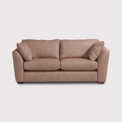 Barker and Stonehouse Ludlow 3 Seater Sofa Standard Back, Orange Fabric | Barker & Stonehouse