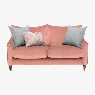 Barker and Stonehouse Harling 3 Seater Sofa, Pink Fabric | Barker & Stonehouse