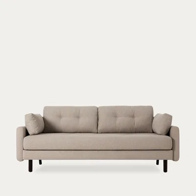 Bombinate.com Pumice Model 04 Linen 3 Seat Sofa Bed