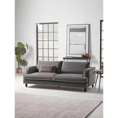 Cox and Cox Battersea Three Seater Sofa - Flint Linen Cotton Blend