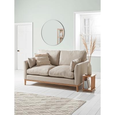 Cox and Cox Nord Three Seater Sofa - Ash Linen Cotton Blend
