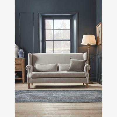 Cox and Cox Salla Three Seater Sofa – Smoke Cotton Linen