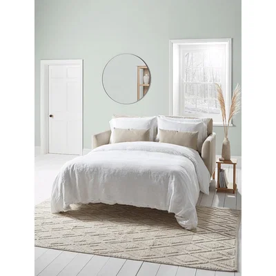 Cox and Cox Nord Three Seater Sofa Bed - Mid Blue Velvet