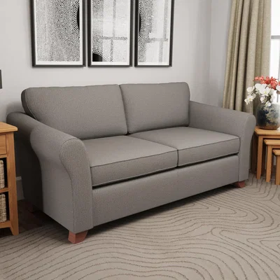 Chiltern Oak Furniture Canterbury 3 Seater Sofa Cozy Smoke Fabric