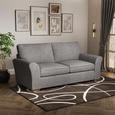 Chiltern Oak Furniture Stamford 3 Seater Sofa Silver Fabric