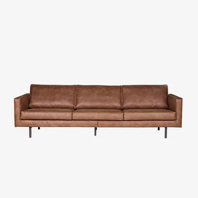 Cuckooland Rodeo 3 Seater Leather Sofa in Tan by BePureHome