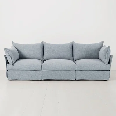 Cuckooland Swyft Sofa in a Box Model 06 Modular Linen 3 Seater Sofa