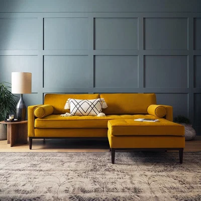 Cuckooland Swyft Sofa in a Box Model 02 Velvet 3 Seater Sofa - Charcoal