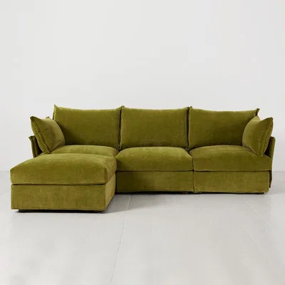 Cuckooland Swyft Sofa in a Box Model 06 Modular Royal Velvet 3 Seater Sofa with Chaise -