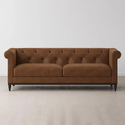 Cuckooland Swyft Sofa in a Box Model 09 Chesterfield Faux Leather 3 Seater Sofa