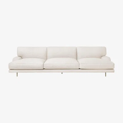The Conran Shop Flaneur 3-Seater Sofa in Ecru Chambray & Brass