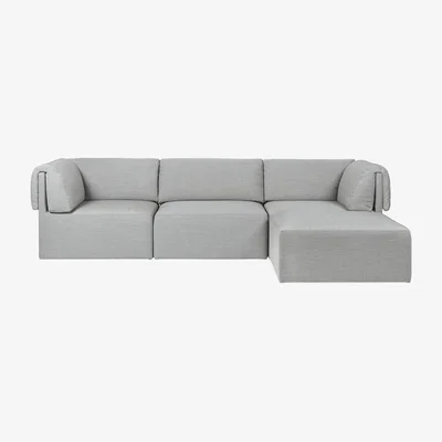 The Conran Shop Wonder 3-Seater Sofa With Chaise in Grey