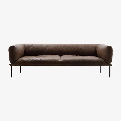 The Conran Shop Rondo Sofa Grey Brown 3-Seater