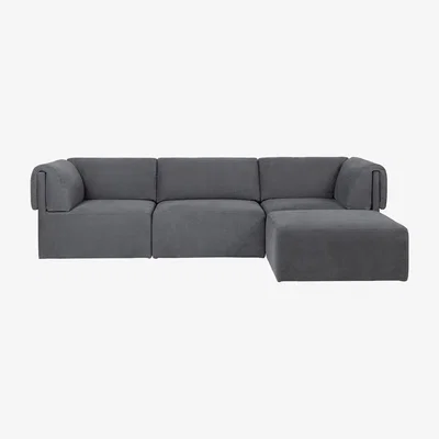 The Conran Shop Wonder 3-Seater Sofa With Chaise in Dark Grey
