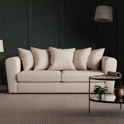 Dunelm Blake Soft Texture Fabric 3 Seater Sofa Soft Texture Natural