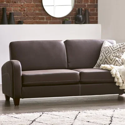 Dunelm Vivo Faux Leather 3 Seater Sofa Brown