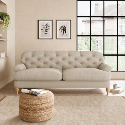 Dunelm Canterbury Textured Weave 3 Seater Sofa Textured Weave Honey