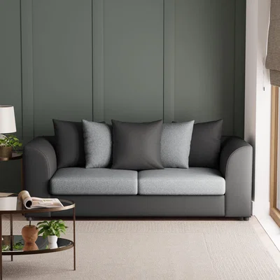 Dunelm Blake Fabric Combo 3 Seater Sofa Grey