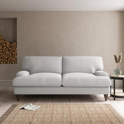 Dunelm Darwin Textured Weave 3 Seater Sofa Textured Weave Silver
