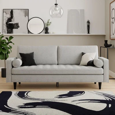 Dunelm Alfie Boucle 3 Seater Sofa Light Grey