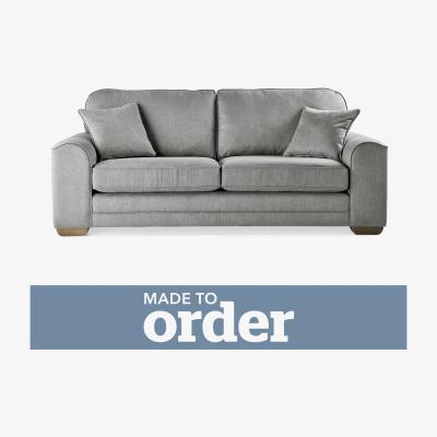 Dunelm Morello 3 Seater Sofa Brushed Plain Fabric Brushed Plain Graphite