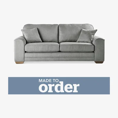 Dunelm Morello 3 Seater Sofa Brushed Plain Fabric Brushed Plain Graphite