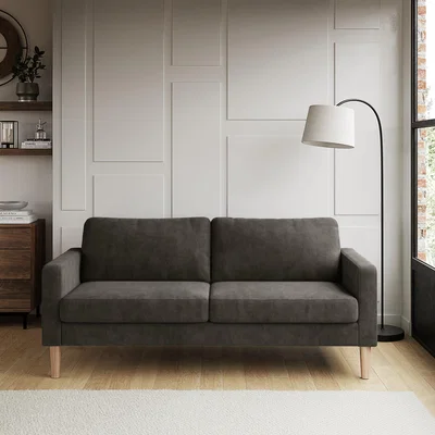 Dunelm Jacob Cord 3 Seater Sofa Charcoal
