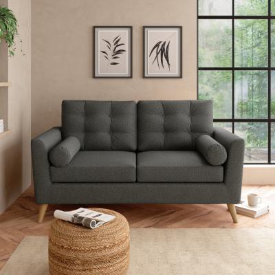 Dunelm Lewes Woolly Marl 3 Seater Sofa Cosy Marl Soft Granite