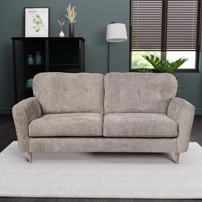 Dunelm Sven Chunky Chenille 3 Seater Sofa Brown