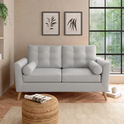 Dunelm Lewes Textured Weave 3 Seater Sofa Textured Weave Silver