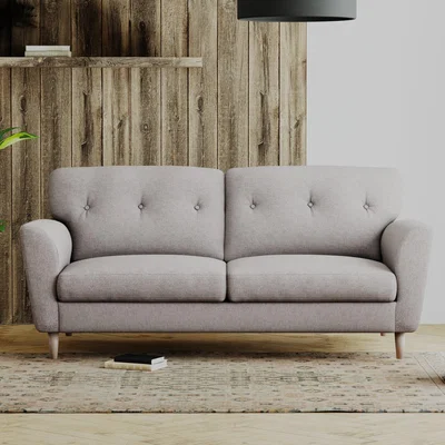 Dunelm Sven Tonal Weave 3 Seater Sofa Grey