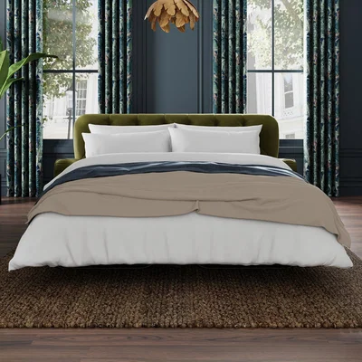 Dunelm Beatrice Velvet Buttoned 3 Seater Sofa Bed Velvet Olive