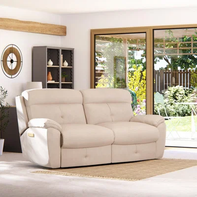 Dunelm Abbotsbury 3 Seater Power Recliner Sofa Chenille Sand
