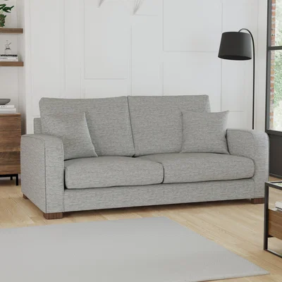 Dunelm Carson Vivalife Stain-Resistant Fabric 3 Seater Sofa Vivalife Grey