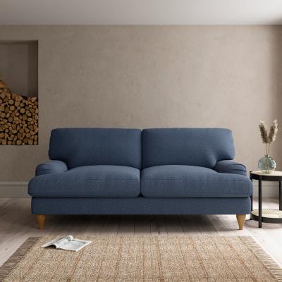 Dunelm Darwin Woolly Marl 3 Seater Sofa Woolly Marl Navy