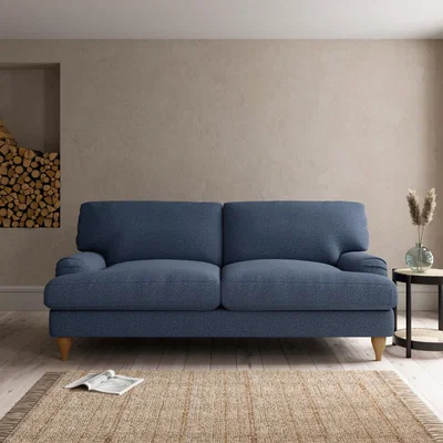 Dunelm Darwin Woolly Marl 3 Seater Sofa Woolly Marl Navy