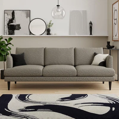 Dunelm Reuben Tonal Boucle 3 Seater Sofa Brown