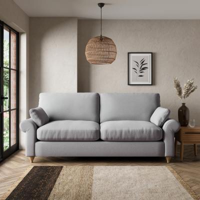 Dunelm Salisbury Woolly Marl 3 Seater Sofa Woolly Marl Warm Grey