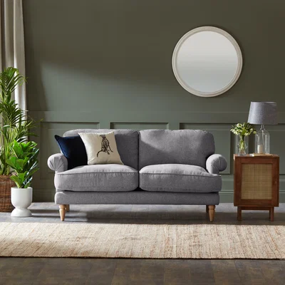 Dunelm Jolene Soft Texture 3 Seater Sofa Grey