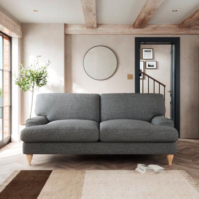 Dunelm Darwin 3 Seater Sofa Tonal Weave Charcoal