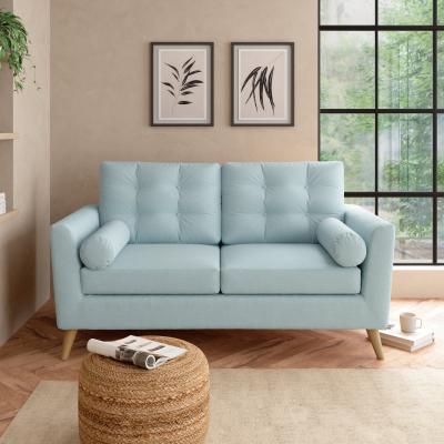 Dunelm Lewes Slub Cotton Blend 3 Seater Sofa Slub Cotton Blend Light Mineral